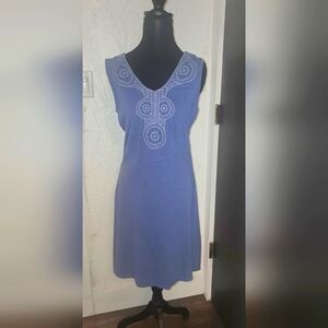 Athleta Blue Sleeveless Sheath Dress Midi